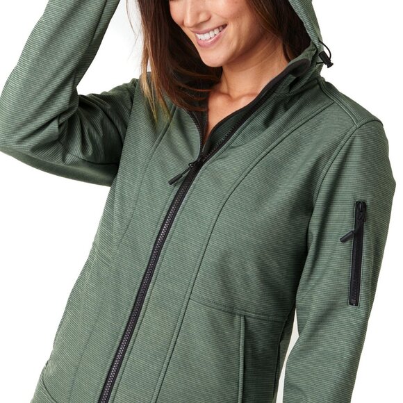 Free Country Olive Tree Jacket Womens size L Faux Fur Lining Lt Green Mid Weight - Picture 2 of 13